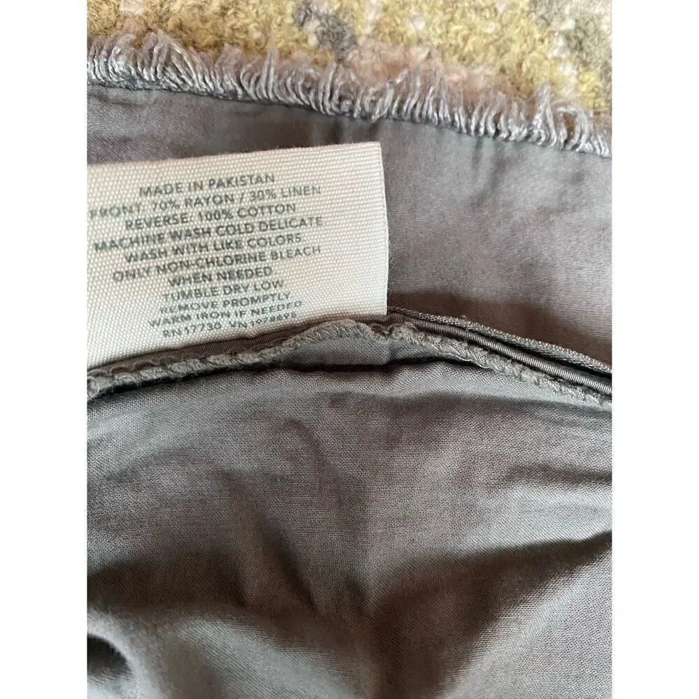 Casaluna Grey Mixed Linen King Size Bed Pillow Sham Set